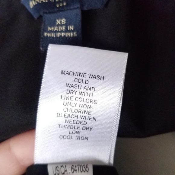 Banana Republic Cascades Ruffle Top Women XS Spaghetti Straps in Black Chiffon - Picture 11 of 12